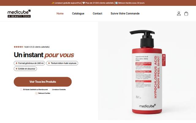 Médicube storefront