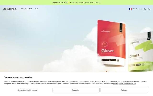 Cloudless storefront