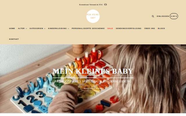 Mein kleines baby storefront