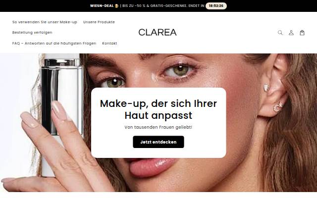 Startseite von Clarea