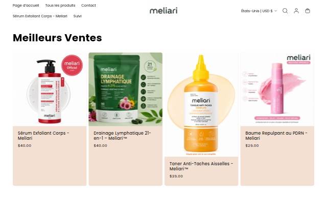 Meliari storefront