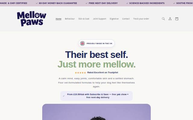 MellowPaws storefront