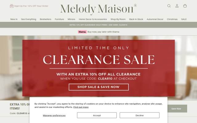 Melody Maison storefront