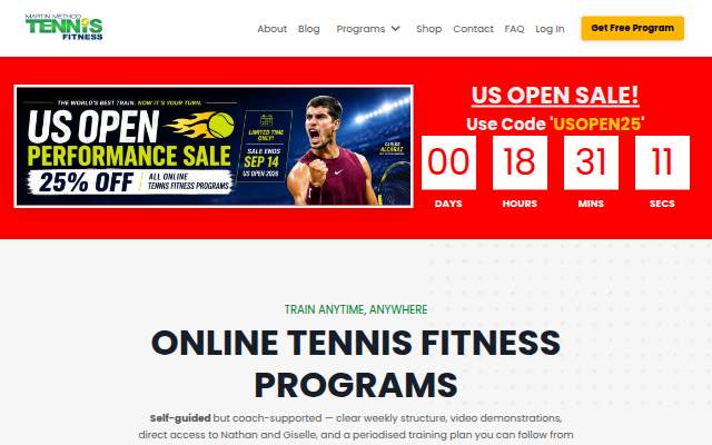 Tennis Strength and Conditioning Programs storefront