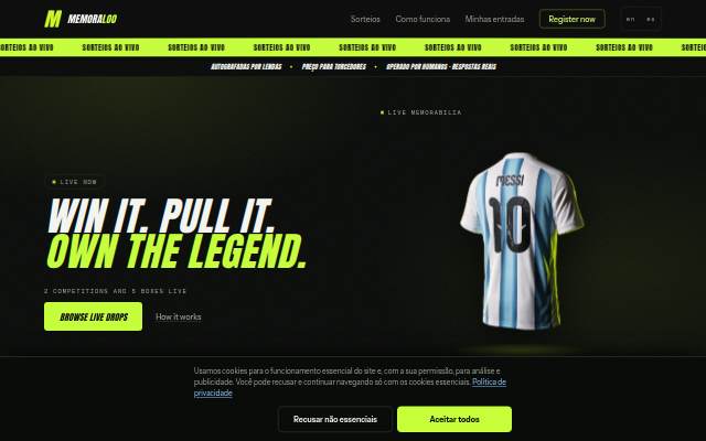 Memoraloo: Win legendary sports memorabilia storefront