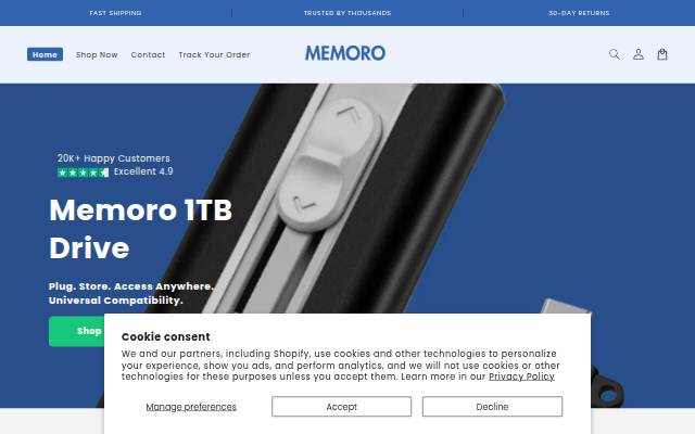 Memoro storefront