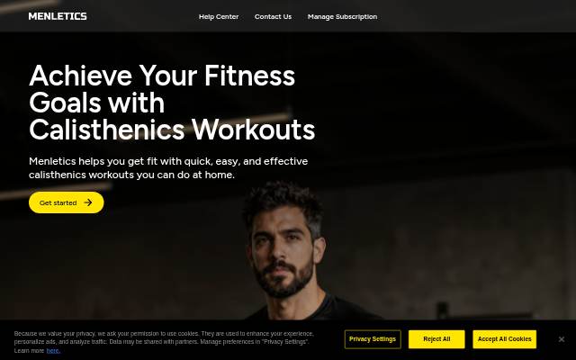 Menletics: #1 Military Calisthenics Home Workout App for Men storefront
