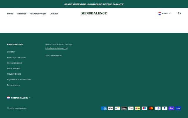 Menobalence storefront