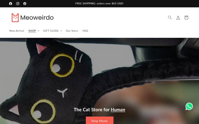 Meoweirdo storefront