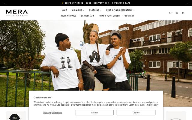 MeraFashion storefront