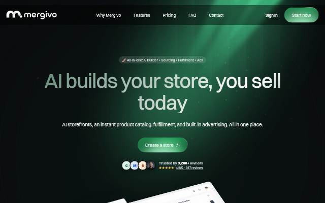 Mergivo storefront