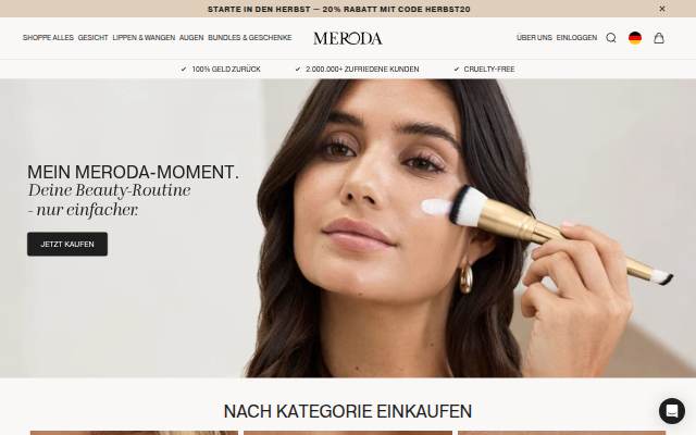 Meroda Cosmetics - DE storefront