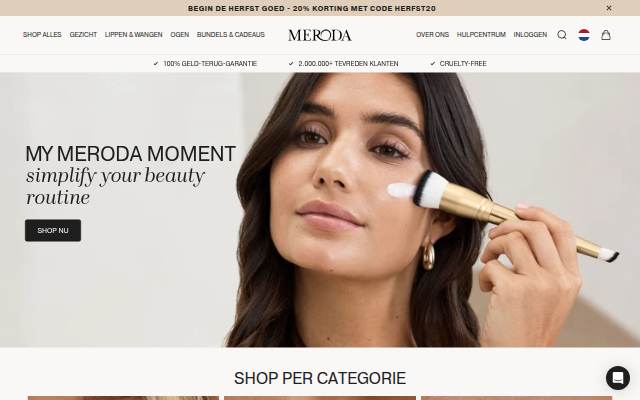 Meroda Cosmetics - NL storefront