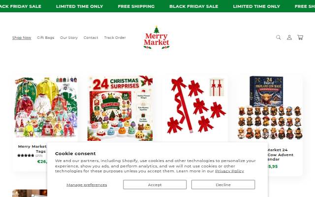 Merry Market storefront