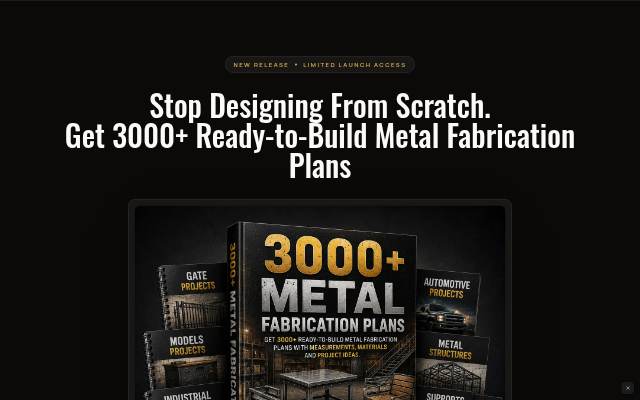 3000+ Metal Fabrication Plans storefront