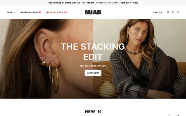 MIAB Jewels storefront