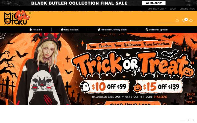Startseite von Official Anime Inspired Fashion Cosplay Shop
