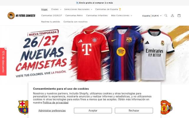 Mi Futbol Camiseta storefront
