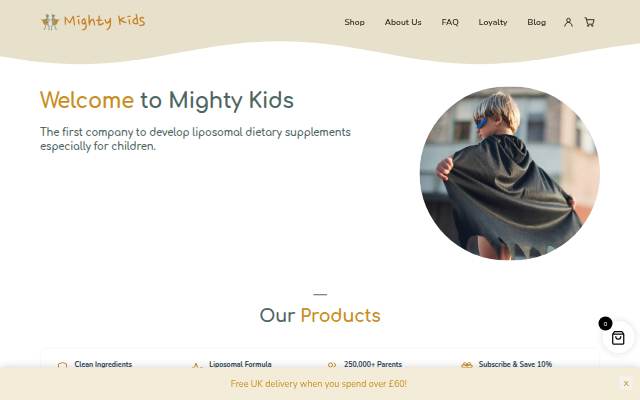 Mighty Kids storefront