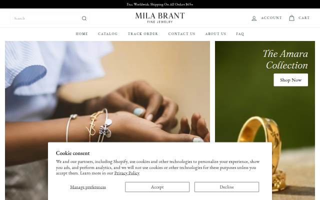 Mila Brant storefront