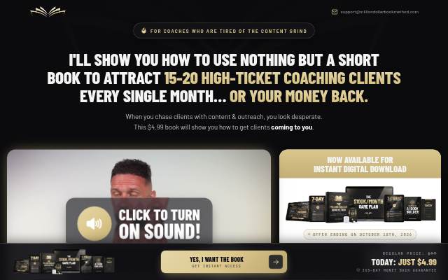Startseite von The Million-Dollar Book Method