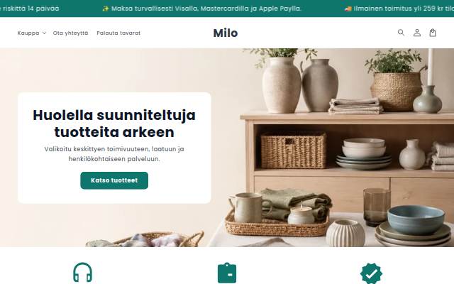 Milo storefront