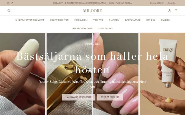 Startseite von Miloore Cosmetics