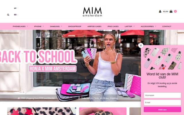 MIM Amsterdam storefront