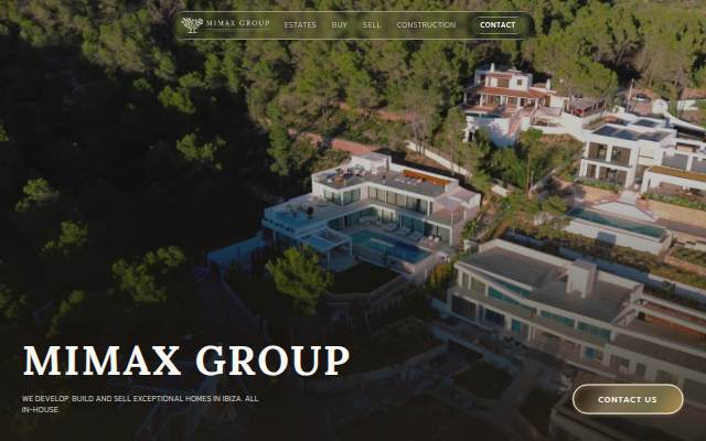 Escaparate de Mimax Group · Property Developers & Advisors · Ibiza