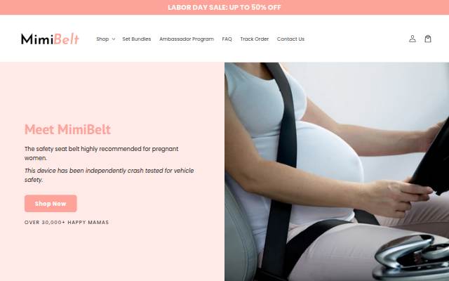 MimiBelt storefront