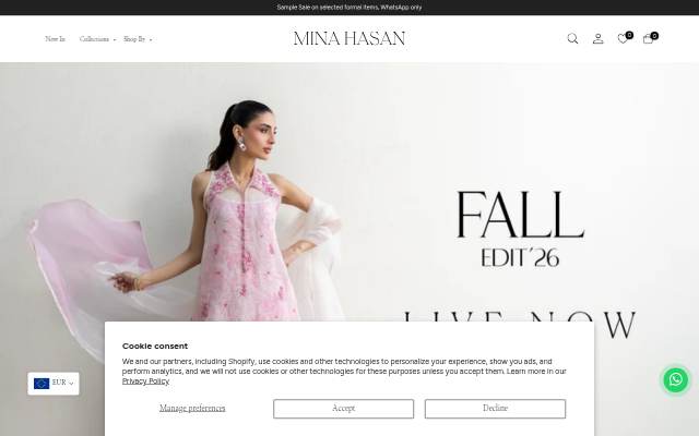 Mina Hasan storefront
