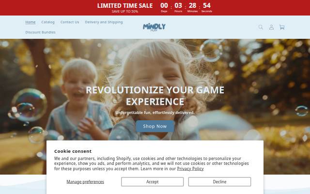 Startseite von MindlyPlay