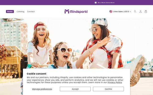 Mindsparkl storefront