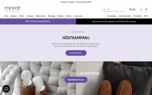 Minfot storefront