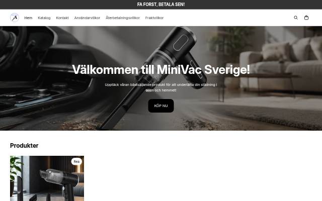 MiniVac Sverige storefront