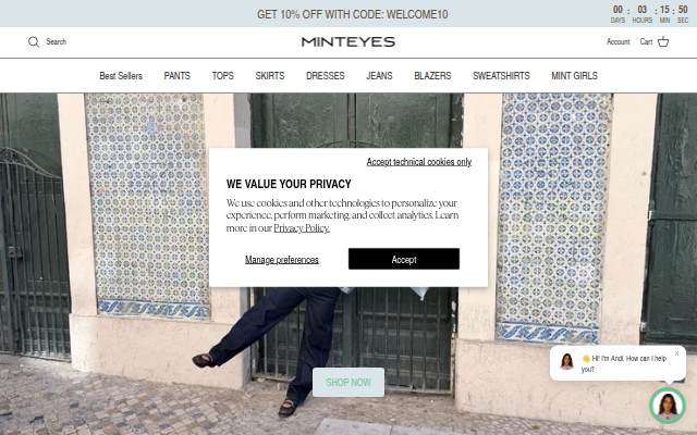 minteyesbrand storefront