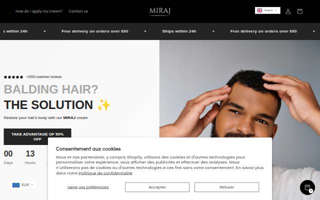 Miraj storefront