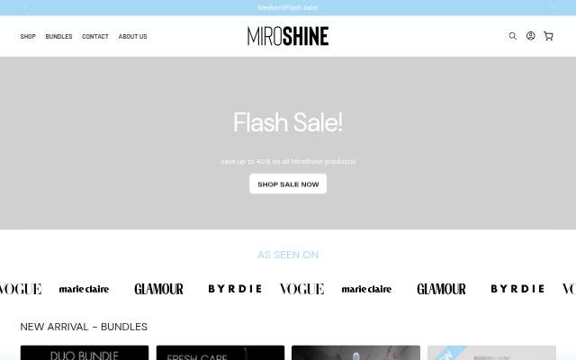 MiroShine storefront