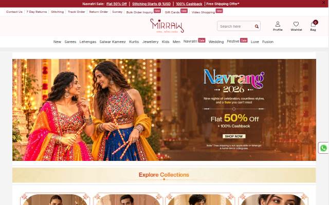 Mirraw.com storefront