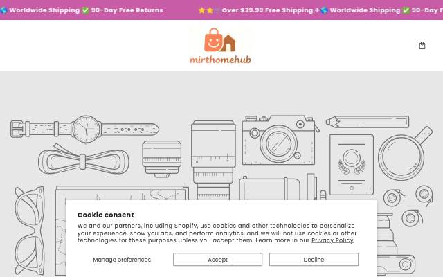 Mirthhomehub storefront