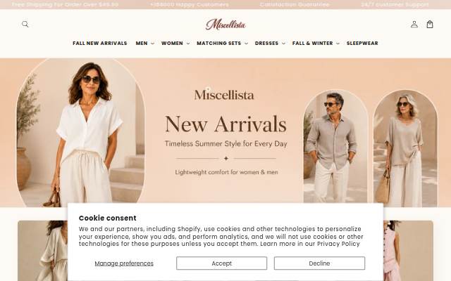 Miscellista.com storefront
