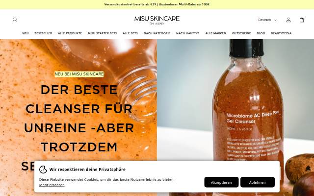 Montra da MISU SKINCARE
