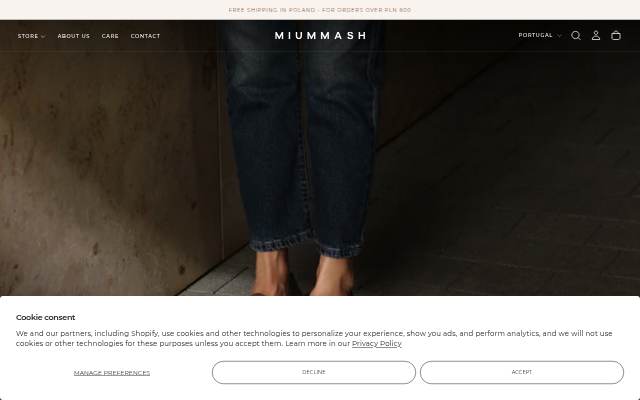 MIUMMASH storefront