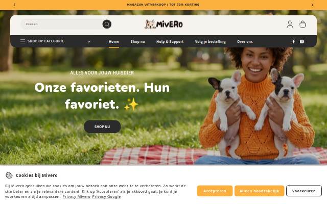 Startseite von Mivero