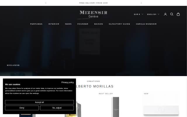 Mizensir.com storefront