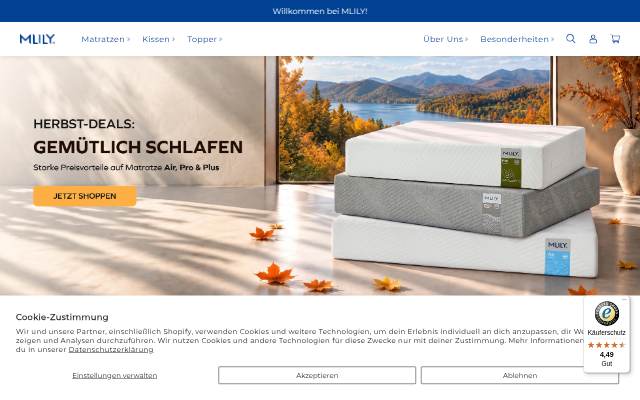 MLILY Deutschland storefront