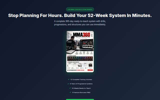 Startseite von MMA360 No