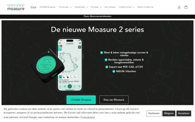 Startseite von Moasure Nederland