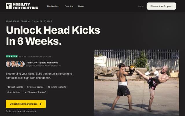 Montra da Mobility For Fighting — Unlock Head Kicks in 6 Weeks