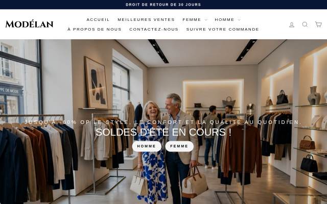 Modélan storefront